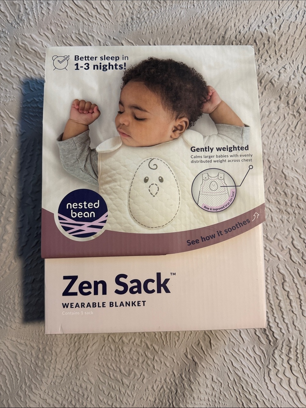 Nested Bean Zen Sack Wearable Baby Blanket - ocean spray